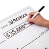 Sustainable Greetings Reusable Big Check for Presentation, Large Oversized Dry Erase Plaque for Endowment, Donations, Gag Gifts, 30" x 16" - 4 of 4