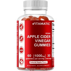 Apple Cider Vinegar 1000mg 60 Vegan Gummies - 1 of 4