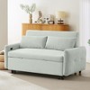 DOMETOUR Modern 57.5 Inch Pull-out Sofa Bed Convertible Sleeper for Living Room Bedroom, Futon Loveseat Couch with 2 Pillows and USB Ports - 2 of 4