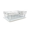 Trio Home Stainless Twist Design 3-Piece Dish Drying Drainer Rack, Removable Utensil Holder and Drainboard - 2 of 4