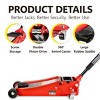 Syemin Lift Jacks 4 Ton Hydraulic Floor Jack Lifting, Low Profile Floor Jack with Single Pistons Quick Lift Pump, Red, 22.19"*10.25"*6" - 4 of 4