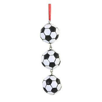 Ganz Sports Ball Swag Ornament  -  One Ornament 4.25 Inches -  Athletic Christmas Sports  -   -  Polyresin  -  Multicolored