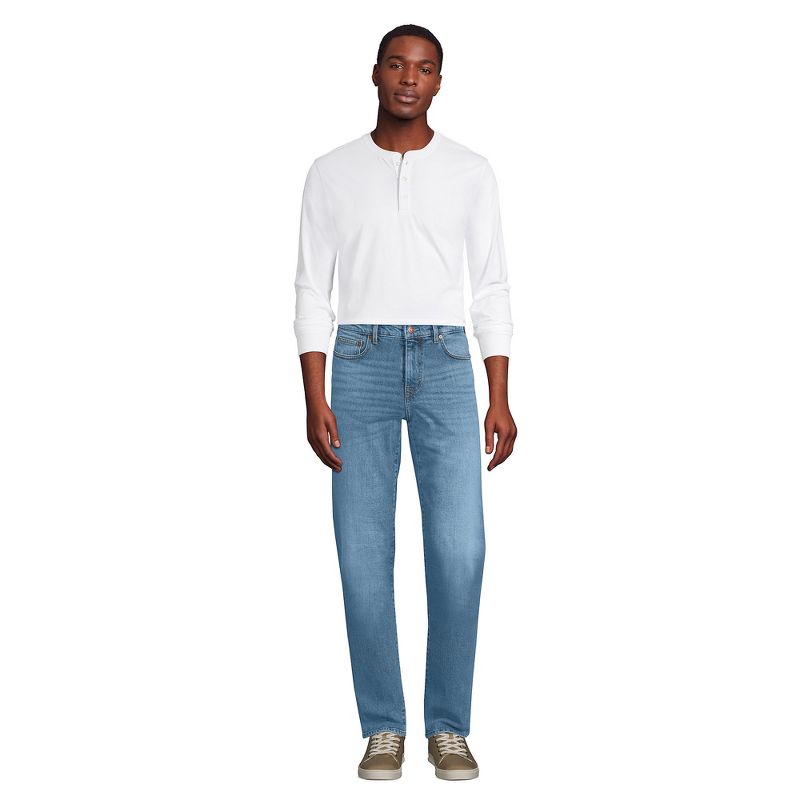 Lands' End Men's Recover 5 Pocket Traditional Fit Comfort Waist Denim Jeans, 3 of 4