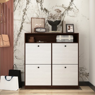ALEXOUN Shoe Storage Cabinet,Freestanding Shoe Cabinet Storage with wooden handle for Entryway,Hallway