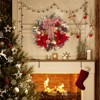24" Pre-Lit Christmas Wreath for Front Door, Artificial Christmas Wreath, Battery Operated Lighted Wreath for Door Window In/Outdoor Decor - 2 of 4