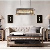 ALOADECOR 8-Light Black Finish Modern Chandelier for Dining Room with Wrought Iron And Crystal Accents - 2 of 4