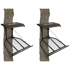 Muddy The Boss XL Wide Stance Hang On 1 Person Hunting Tree Stand Platform with Silent Straps, FlexTek Seating, and Extra Wide Platform (2 Pack) - 1 of 4