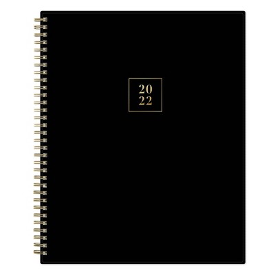 2022 Planner 8.5" x 11" Weekly/Monthly Wirebound Flexible Poly Cover Black - Rachel Parcell by Blue Sky