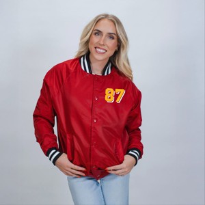 Go Taylor's Fiancé Yellow Front and Back - Womens Bomber Jacket - 1 of 3
