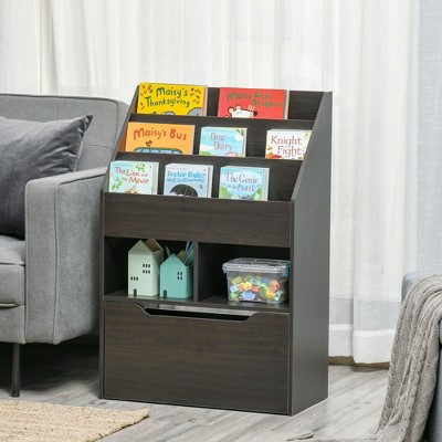NicBex Kids 5-Shelf Bookcase with Storage Drawer Montessori Toy Organizer Playroom Storage System with Anti-Tip Anchors