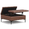 NicBex Modern Mid-Century Lift-Top Coffee Table Small Ottoman with Storage,Upholstered Square Storage Ottoman for Living Room,Bedroom - 2 of 4