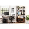 Industrial Bookshelf 3-Tier with Wire Mesh Doors - Vintage Iron & Wood Storage Shelf for Living Room Study, Heavy Duty - 3 of 4