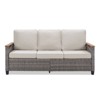 Outdoor Wicker Patio Seating Set All Weather PE Rattan Conversation Set with Cushion - 3 of 4