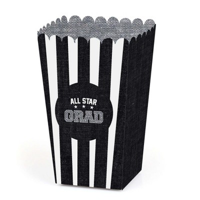 Big Dot of Happiness All Star Grad - Graduation Party Favor Popcorn Treat Boxes - Set of 12