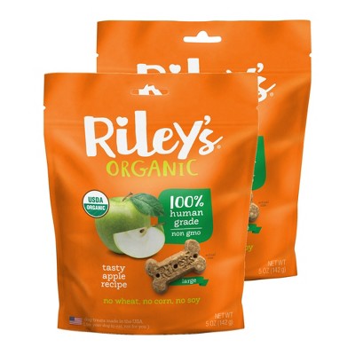 Riley's Organics Tasty Apple Large Bone Dog Treats