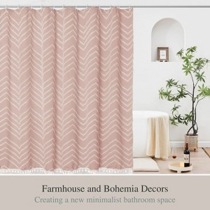 LunaLulinlk Pink Boho Shower Curtains - 1 of 4