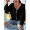 Women's Plus Size Cardigan Boutique Summer Top Hollow Out Open Knit Sweater Ladies Tie Front Shrug - 3 of 4