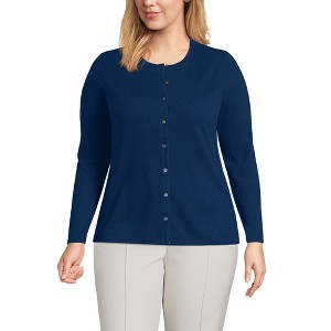 Lands' End Women's Cashmere Cardigan Sweater - 1 of 4