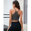 Women's Ribbed Halter Crop Top - Slim-Fit Sleeveless Racerback Tank for Casual & Streetwear - 4 of 4
