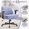 Dsvimoy Task and Office Chair Adjustable Swivel Criss Cross Desk Chair with Thick Cushion for Work, Purple, 27"*22.9"*13" - 2 of 4