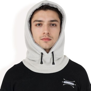 Anna-Kaci Men's Fleece Hooded Neck Warmer with Adjustable Drawstrings and Full Face Coverage for Cold Weather - 1 of 4