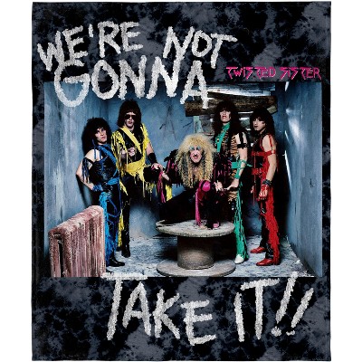 Twisted Sister Blanket We're Not Gonna Take It Music Band Fleece Throw Blanket