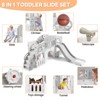 8 In 1 Toddler Slide, Indoor Kids Slide for Toddler 1-3, Indoor Playground With Slide, Basketball Hoop, Climber - 2 of 4