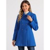 INSPIRE CHIC Women's Christmas Peter Pan Collar Double Breasted Long Trench Winter Pea Coat - 2 of 4