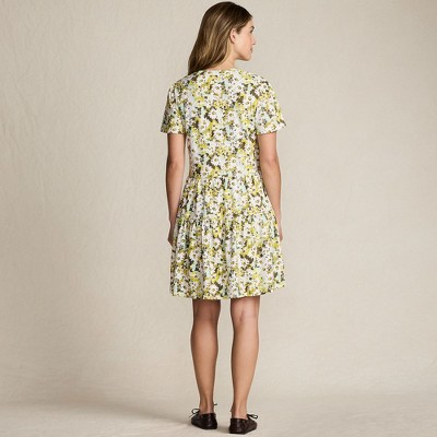 Lands' End Women's Cotton Jersey Tiered Mini Dress
