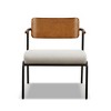 27" Mixed Material Accent Arm Chair in Upholstery with Plush Seat and Metal Frame - 4 of 4