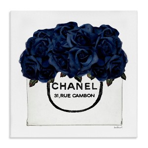Stupell Industries Trendy Chic Navy Blue Roses, 17" x 17" - 1 of 4