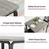 GustoWave Dining Table Set for 2 Person Seat, with 2 Upholstered Chairs - 3 of 4