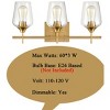 CLAXY Lighting Brass Wall Sconce Bathroom Vanity 3-Light - 2 of 4