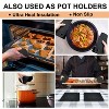 Itopfox Silicone Trivet Mats - 4 Heat Resistant Pot Holders Multipurpose Non-Slip Hot Pads for Kitchen Hot Dishes Jar Opener Spoon Holder, Food Grade - 2 of 4