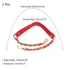 Unique Bargains Metal Corrosion-Resistant PU Leather Purse Flat Chain Strap 2 Pcs - 2 of 3