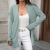 Coolmee Women's Open Front Cardigans Casual Long Sleeve Classic Knit Sweater Outerwear with Pockets - 4 of 4