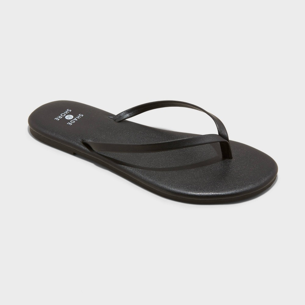 Women's Cali Flip Flop Sandals - Shade & Shore™ Black 8
