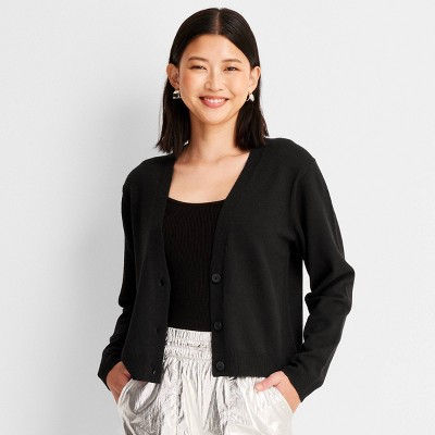 Black Cropped Cardigan : Target