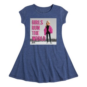 Girls' - Barbie - Girls Run the World Fit & Flair Cap Sleeve Dress - 1 of 2