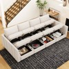 Belffin Modular Sectional Sofa Sleeper Sectional Couch with Storage Chenille 8 Seats Sofa Bed for Living Room, Beige - 3 of 4