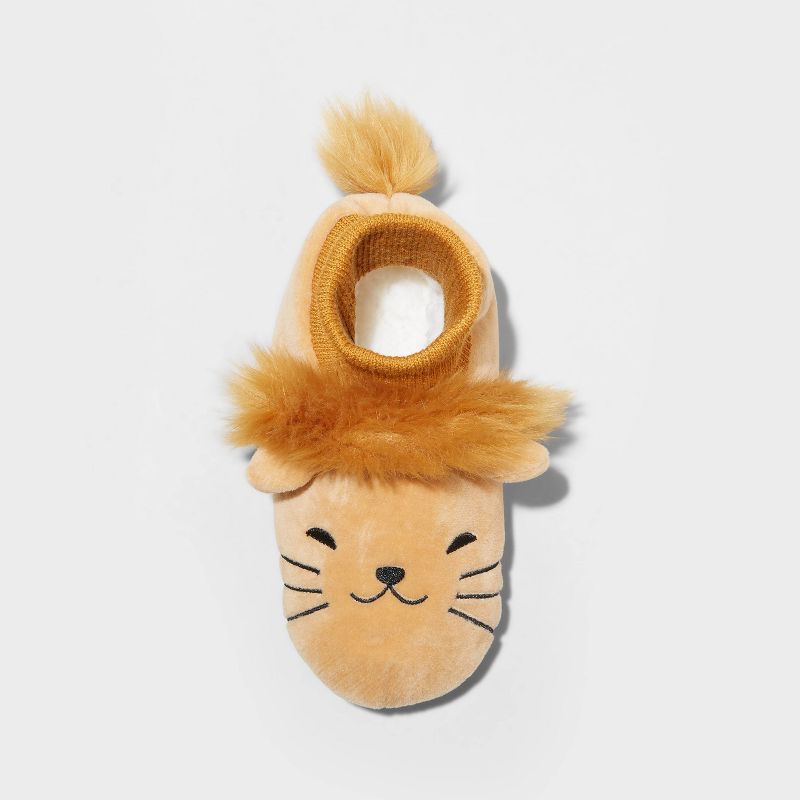 Toddler Boys' Leo Lion Slippers - Cat & Jack™ Tan, 4 of 8