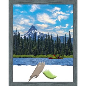 Amanti Art Dixie Blue Grey Rustic Narrow Wood Picture Frame - 1 of 4