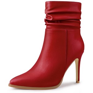 Perphy Women's Slouching Style Pointed Toe Stiletto Heel Ankle Boots - 1 of 4