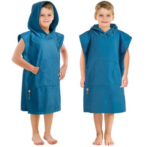 SUN CUBE Lightweight Kids Towel Changing Swim Robe Surf Beach Towel, Quick Dry Microfiber Hooded for Boys Girls 3-7 Years - 1 of 4
