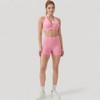 Anna-Kaci Active Women's Twist Front Sports Bra with Keyhole Cutout and Wide Shoulder Straps - 4 of 4