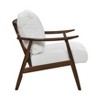 Sapphtopaz 1pc Modern Accent Chair Upholstered Lounge Chair with Solid Wood Brown Finish, Living Room Chair Comfy Chair Wooden Furniture - 2 of 4