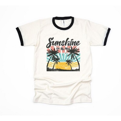 Simply Sage Market Women's Sunshine On My Mind Short Sleeve Ringer Tee