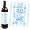 Big Dot of Happiness Last Toast on the Coast Wine Bottle Label Stickers, Beach Bachelorette Party Décor for Bridal Shower Favors - Set of 4 Stickers - 3 of 4