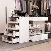 Hitow Glass Top Drawer Chest of Drawers Multi-Purpose Storage Dresser White - image 2 of 4