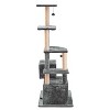 Two by Two Athens - Black Scratching Post Cat Furniture - 66 in. Tall - image 3 of 4